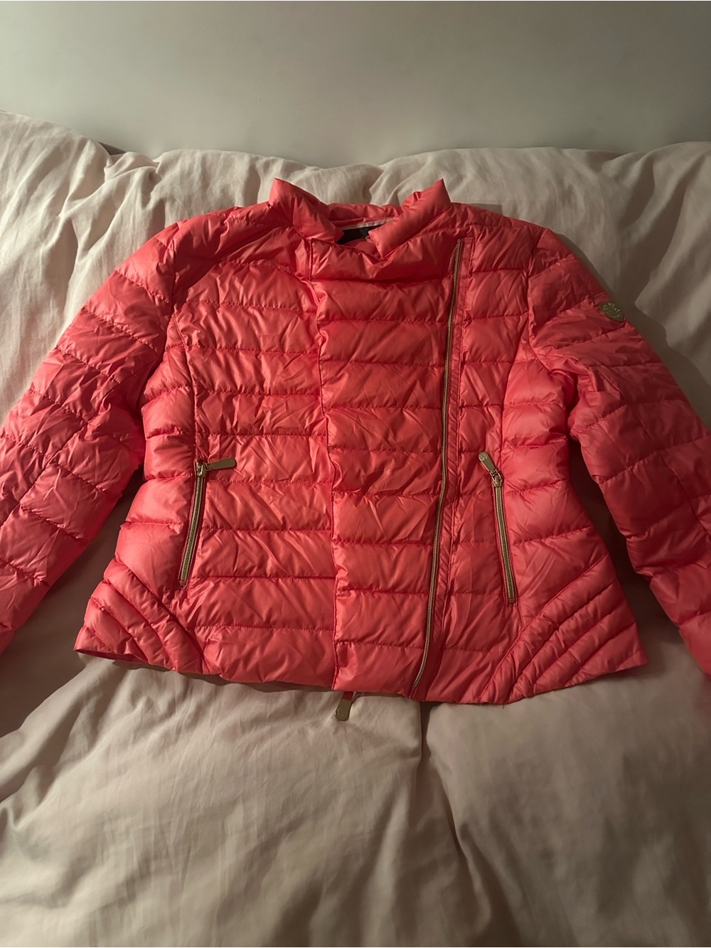 Vince Camuto Coral Quilted Asymmetric Puffer Jacket